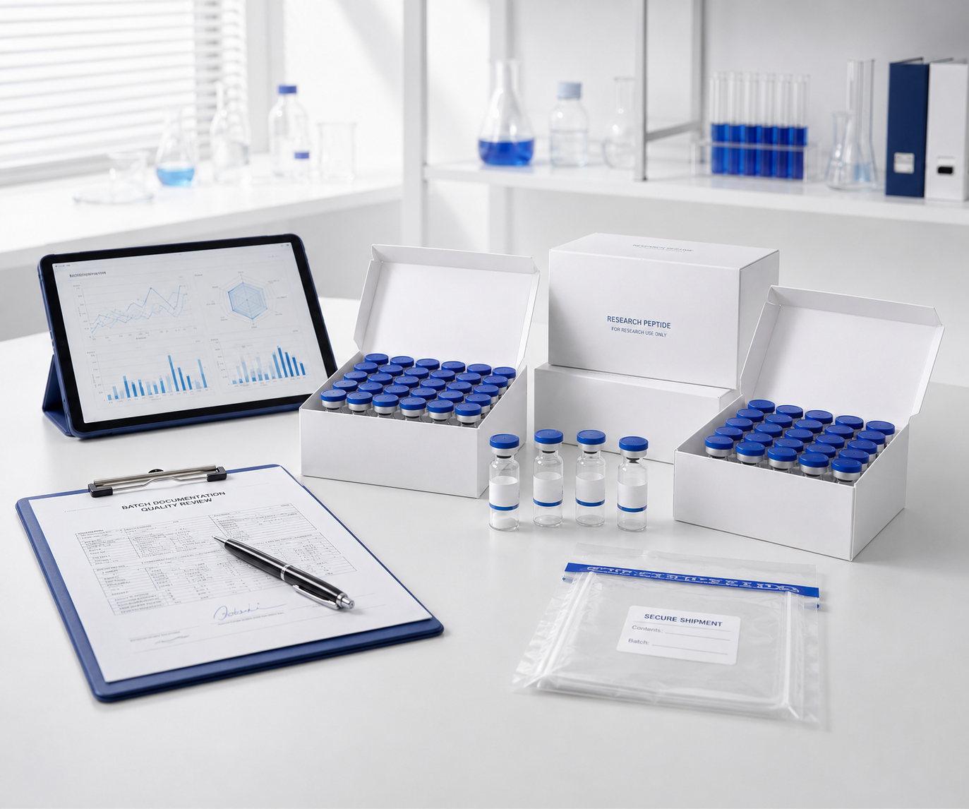 Research peptide supply, quality documentation and secure B2B order preparation