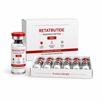 Retatrutide research material, 5 mg vials, 10 vials per box
